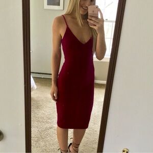 Amanda Uprichard Montecarlo Velvet Dress in Magenta